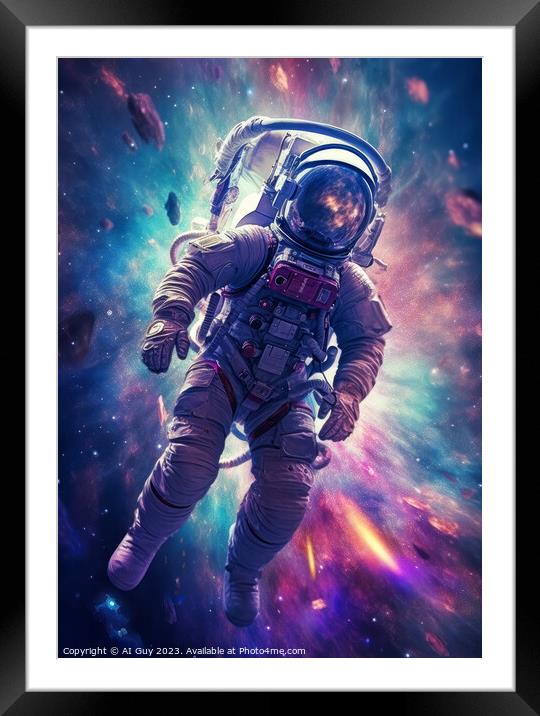 Astronaut Space Render Framed Mounted Print by Craig Doogan Digital Art