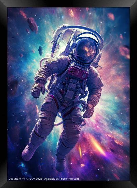 Astronaut Space Render Framed Print by Craig Doogan Digital Art