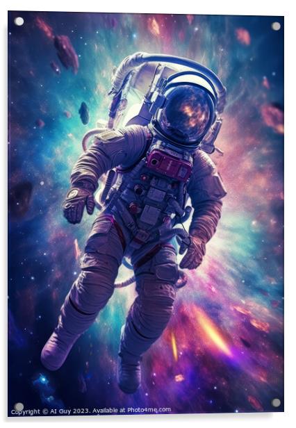 Astronaut Space Render Acrylic by Craig Doogan Digital Art