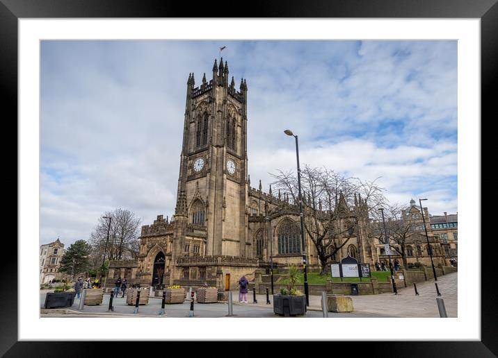 Manchester cathedral in HDR Framed Mounted Print by Jason Wells