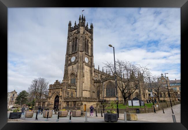 Manchester cathedral in HDR Framed Print by Jason Wells