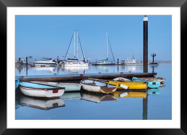 Early morning blue over breakfast Harbour  Framed Mounted Print by Tony lopez