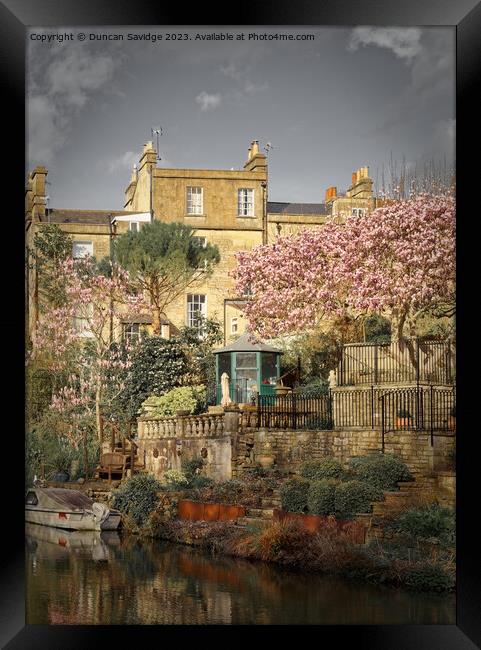 Spring along the Kennett and Avon canal in Bath ci Framed Print by Duncan Savidge