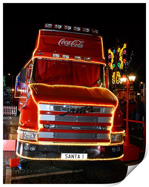 Coca Cola truck Print by Allan Durward Photography