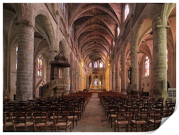 Bazas Cathedral Print by Irene Burdell