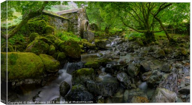 Water Mill Canvas Print by Darrell Evans