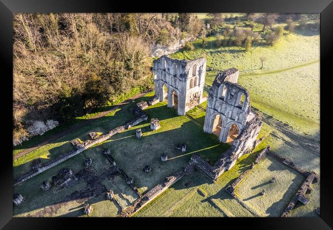 Roche Abbey Framed Print by Apollo Aerial Photography