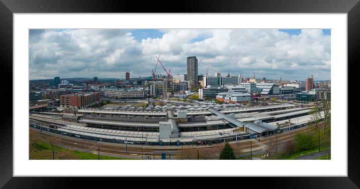 Sheffield City Skyline  Framed Mounted Print by Apollo Aerial Photography