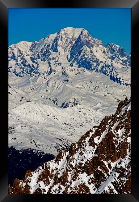 Mont Blanc Meribel French Alps France Framed Print by Andy Evans Photos