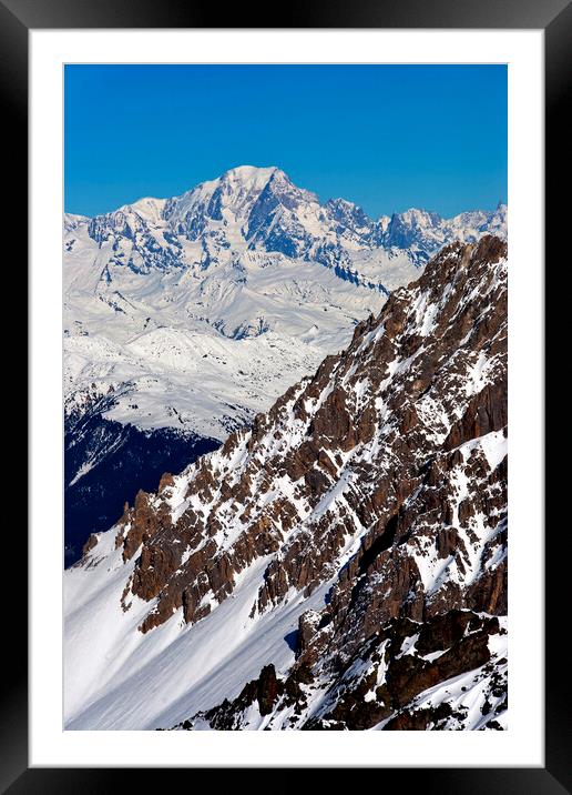 Mont Blanc Meribel French Alps France Framed Mounted Print by Andy Evans Photos