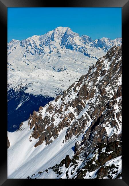 Mont Blanc Meribel French Alps France Framed Print by Andy Evans Photos