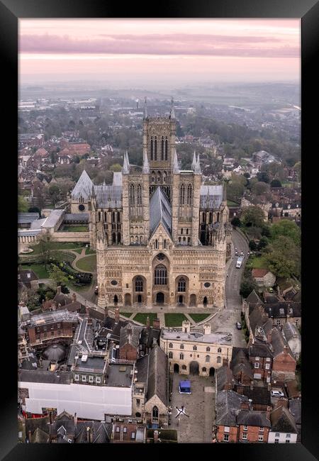 Lincoln Cathedral Framed Print by Apollo Aerial Photography