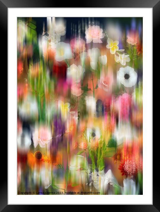 Abstract blurred floral background Framed Mounted Print by Larisa Siverina