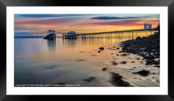 mumbles_pier_DSC5672 AP dehaze Framed Mounted Print by Terry Brooks