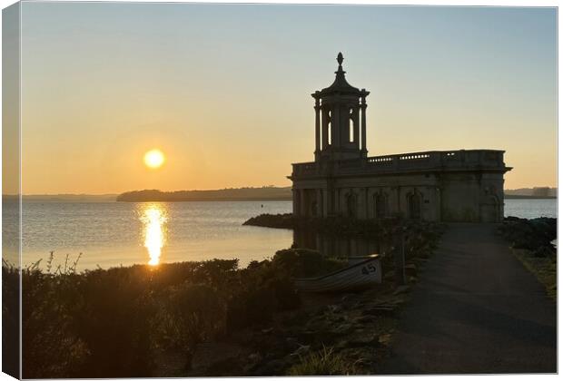 Heavenly Sunset at Normanton Church Canvas Print by Stephen Ward