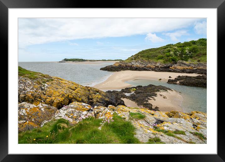 Rocky cove at Borth-y-Gest, North Wales Framed Mounted Print by Andrew Kearton