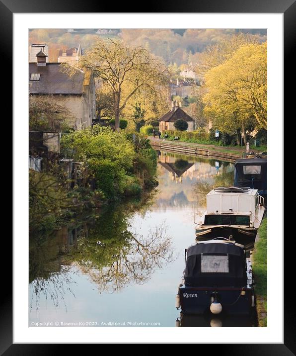 Peaceful Kennet & Avon Canal in Spring  Framed Mounted Print by Rowena Ko