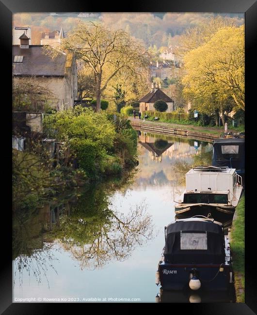 Peaceful Kennet & Avon Canal in Spring  Framed Print by Rowena Ko