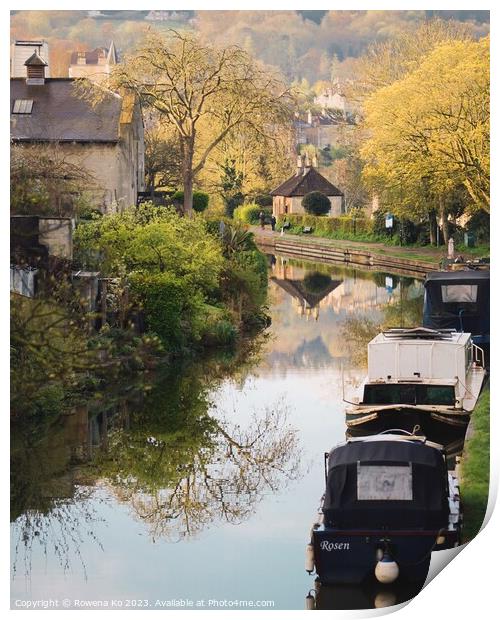 Peaceful Kennet & Avon Canal in Spring  Print by Rowena Ko
