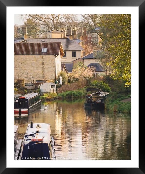Kennet & Avon Canal in Spring  Framed Mounted Print by Rowena Ko