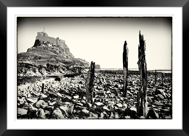 Lindisfarne Castle, Holy Island, Northumberland ol Framed Mounted Print by Phill Thornton