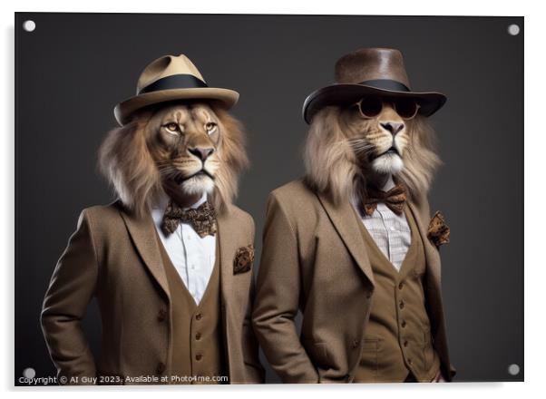 Dapper Lions Acrylic by Craig Doogan Digital Art