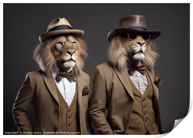 Dapper Lions Print by Craig Doogan Digital Art