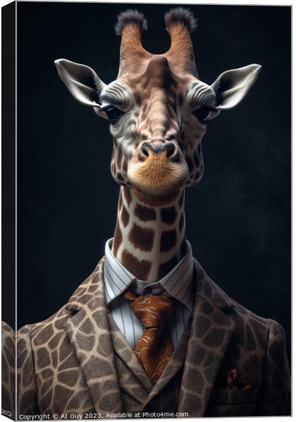 Lord Giraffe Canvas Print by Craig Doogan Digital Art