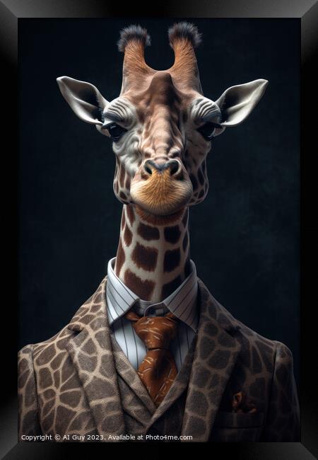 Lord Giraffe Framed Print by Craig Doogan Digital Art