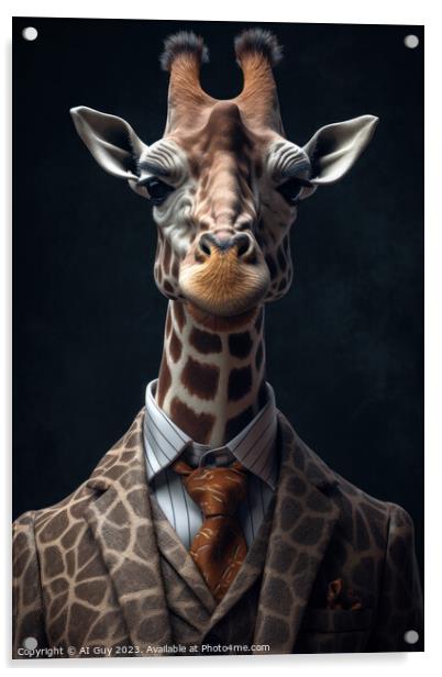 Lord Giraffe Acrylic by Craig Doogan Digital Art