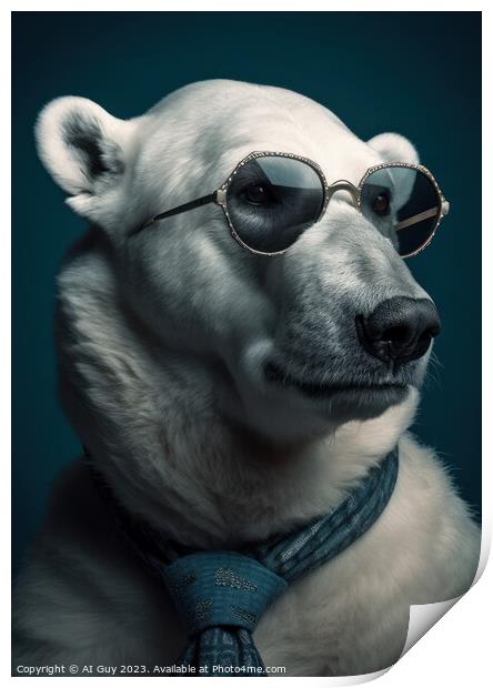 Polar Bear Print by Craig Doogan Digital Art
