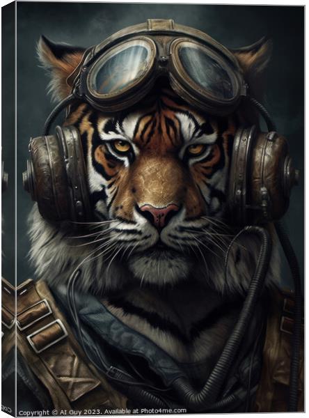 Fighter Jet Tiger Canvas Print by Craig Doogan Digital Art