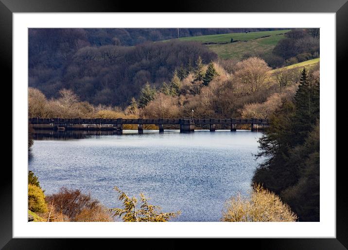 Baiting's Reservoir Viewed from the western Bridge Framed Mounted Print by Glen Allen