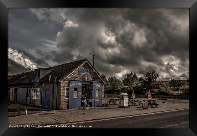 Scripps Garage, Aidensfield - Heartbeat Country Framed Print by Richard Perks