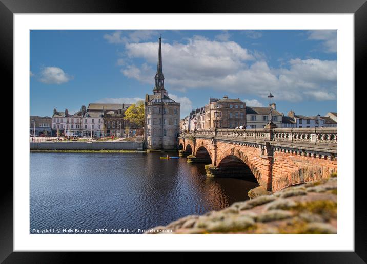Ayrshire town hall and new bridge  Framed Mounted Print by Holly Burgess