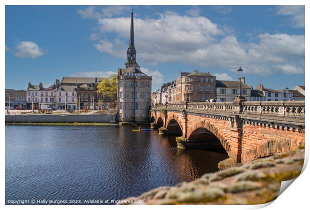 Ayrshire town hall and new bridge  Print by Holly Burgess