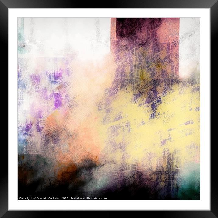 Abstract messy backgrounds with diluted and dirty colors and gra Framed Mounted Print by Joaquin Corbalan