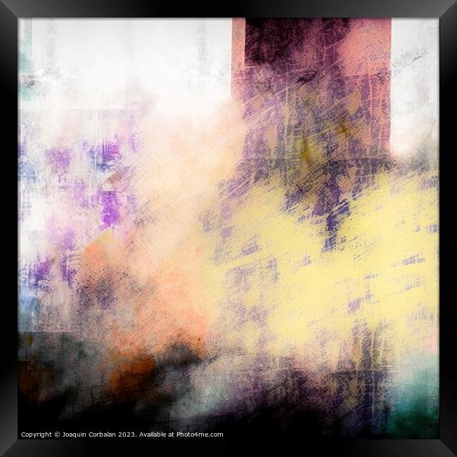 Abstract messy backgrounds with diluted and dirty colors and gra Framed Print by Joaquin Corbalan