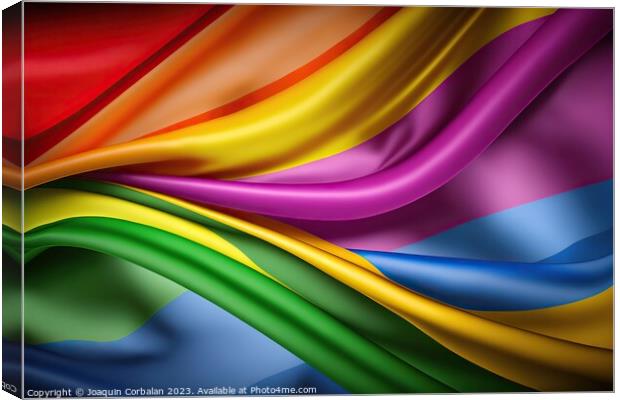 A colorfully designed rainbow flag featuring gay pride. Canvas Print by Joaquin Corbalan