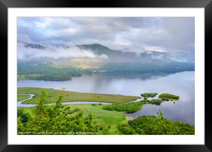 Cloud over Derwentwater Framed Mounted Print by Darrell Evans