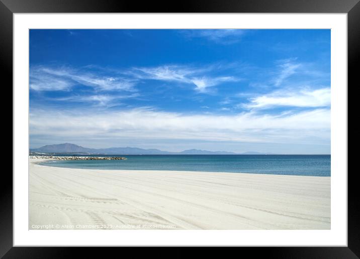 Eastern Beach Gibraltar Framed Mounted Print by Alison Chambers