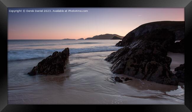 Majestic Coumeenoole Beach Framed Print by Derek Daniel