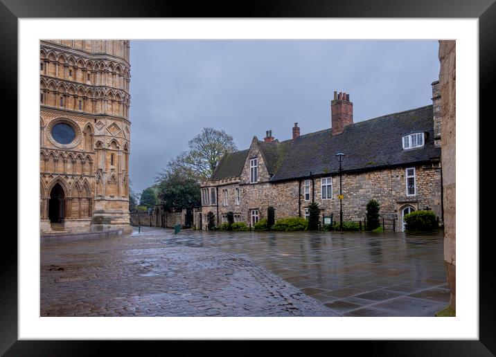 Minster Yard Lincoln Framed Mounted Print by Steve Smith