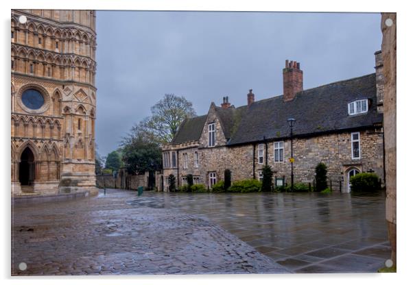 Minster Yard Lincoln Acrylic by Steve Smith