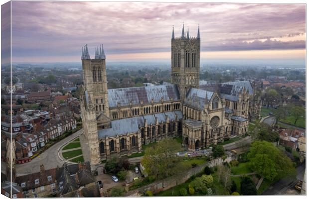 Lincoln Cathedral Canvas Print by Apollo Aerial Photography