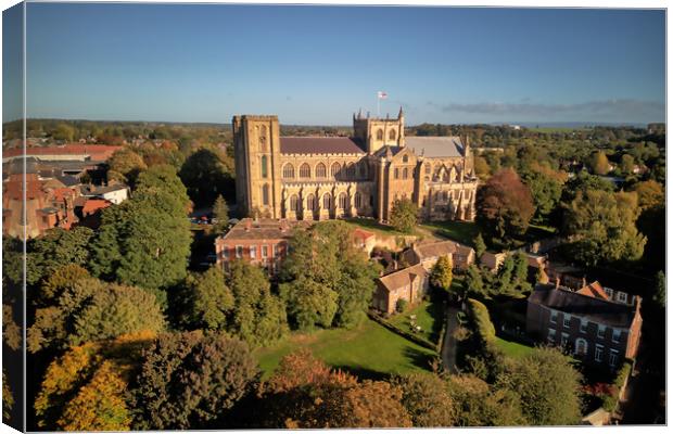 Ripon Cathedral Sunrise Canvas Print by Apollo Aerial Photography