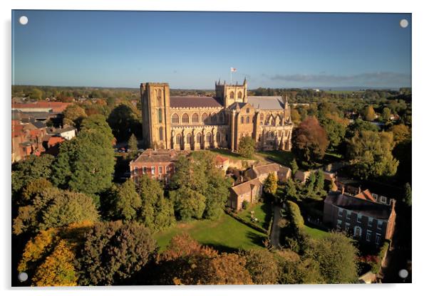 Ripon Cathedral Sunrise Acrylic by Apollo Aerial Photography