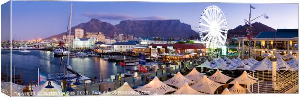 Cape Town waterfront Panorama Canvas Print by Justin Foulkes