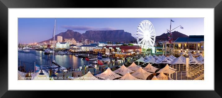 Cape Town waterfront Panorama Framed Mounted Print by Justin Foulkes