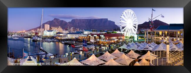 Cape Town waterfront Panorama Framed Print by Justin Foulkes